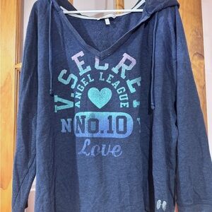 Victoria's Secret Navy Hoodie with Pastel Accents